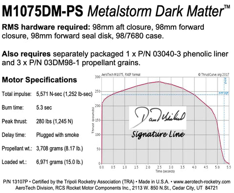 Part number 13107P M1075DM-Ps Metalstorm Dark matter