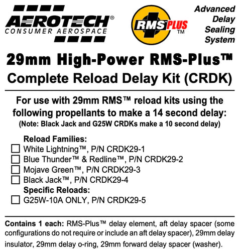 29 MM White Lightning RMS-Plus Complete Reload Delay Kit