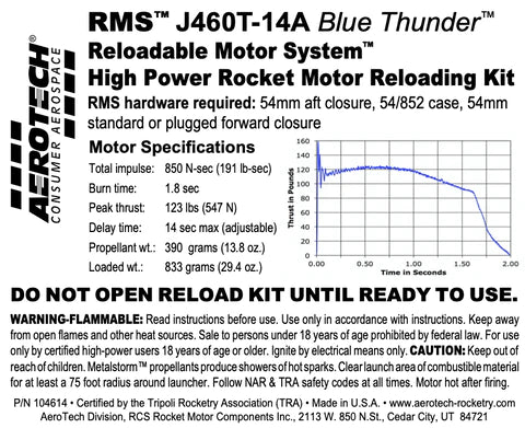 RMS j460t-14a blue thunder part number 104614