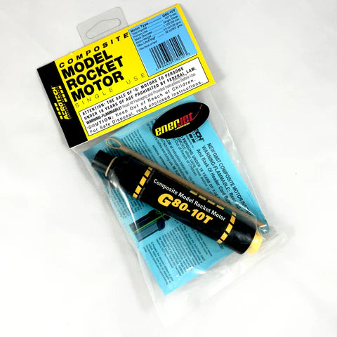 Enerjet G80-10T Motor MPN - 78010 mid-power motors are single-use composite propellant model rocket motor