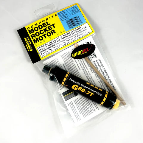 Enerjet G80-7T Motor  MPN - 78007, single-use composite propellant model rocket motor