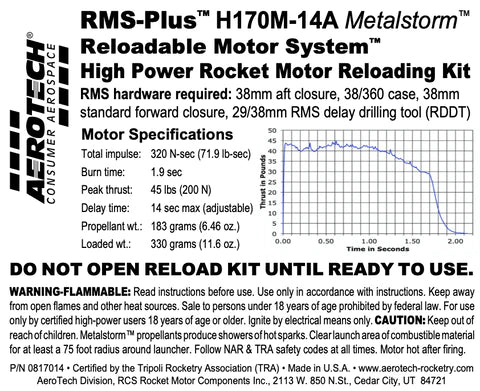 RMS-Plus H170M-14A Metalstorm RMS-38/360 Reload Kit (1 Pack) Part number 0817014