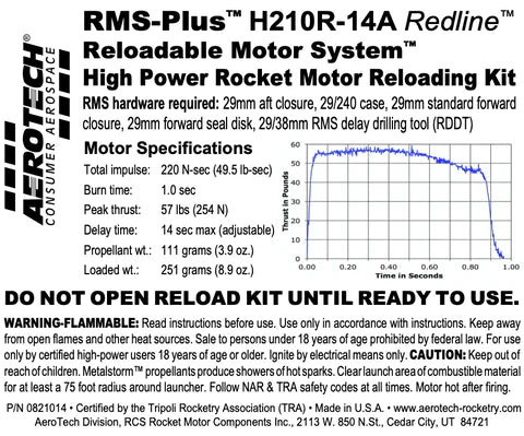 RMS-Plus H210R-14A Redline RMS-29/240 Reload Kit (1 Pack) MPN - 0821014