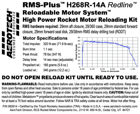 RMS-Plus H268R-14A Redline RMS-29/360 Reload Kit (1 Pack) MPN 082614