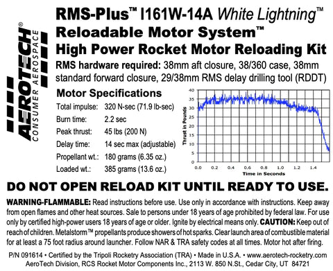 RMS-Plus I161W-14A White Lightning RMS-38/360 Reload Kit (1 Pack) - MPN 091614