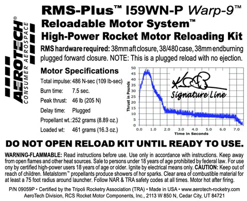 Rms-plus I59WN-P Warp-9 38/480 RELOAD KIT (1 PACK) -Part number 09059P